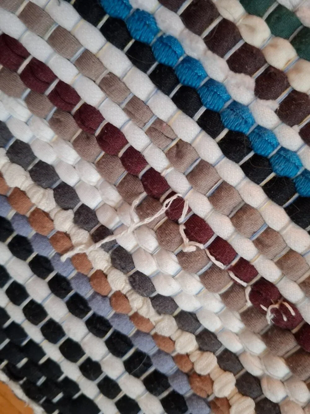 2 Vintage Woven Scatter Throw Rugs Grandma's House Farmhouse